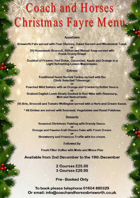 Christmas Fayre at The Coach and Horses, Brixworth